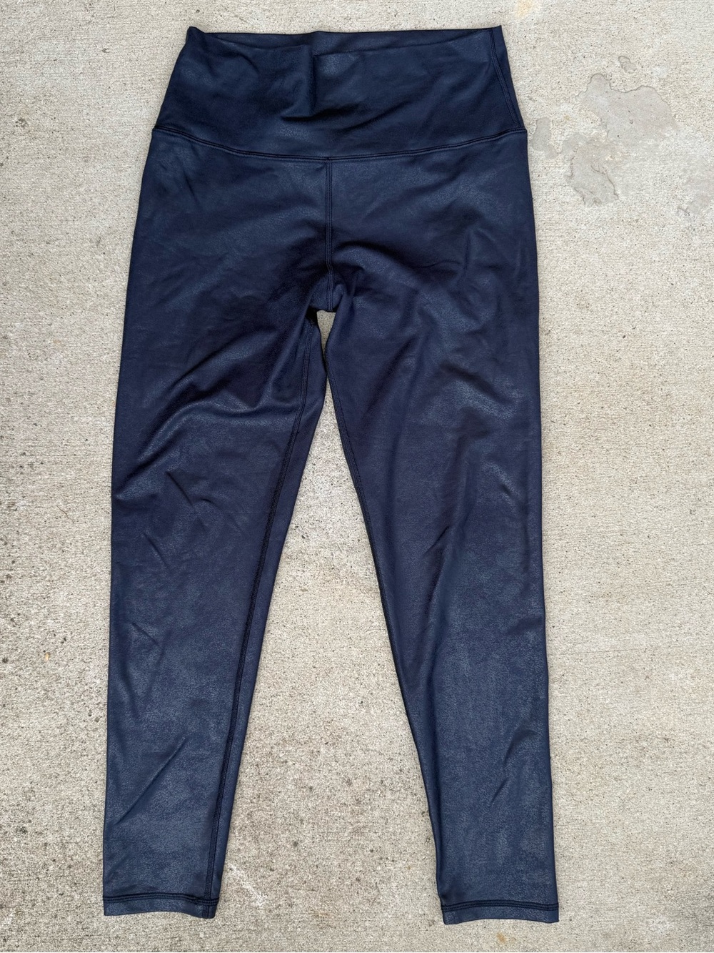 OFFLINE by Aerie Faux Leather Crackle Leggings Black Size Large
